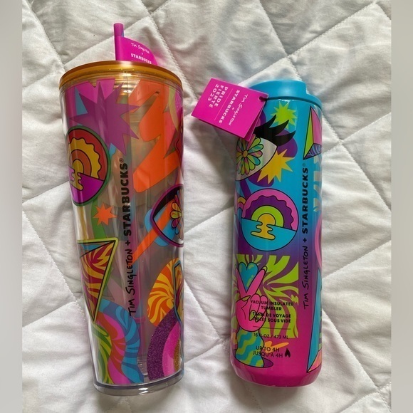 Starbucks 2023 Pride 🌈 Limited Release Tim Singleton set of two tumblers NWT - Picture 3 of 3